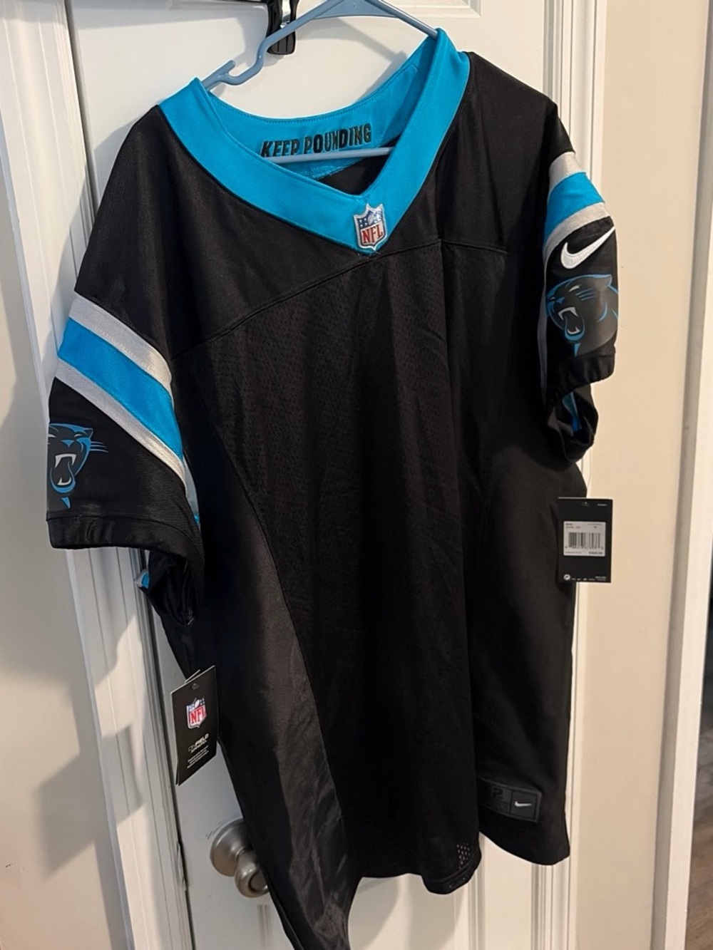 Nike Carolina Panthers Black & Blue NFL Short Sleeve Jersey